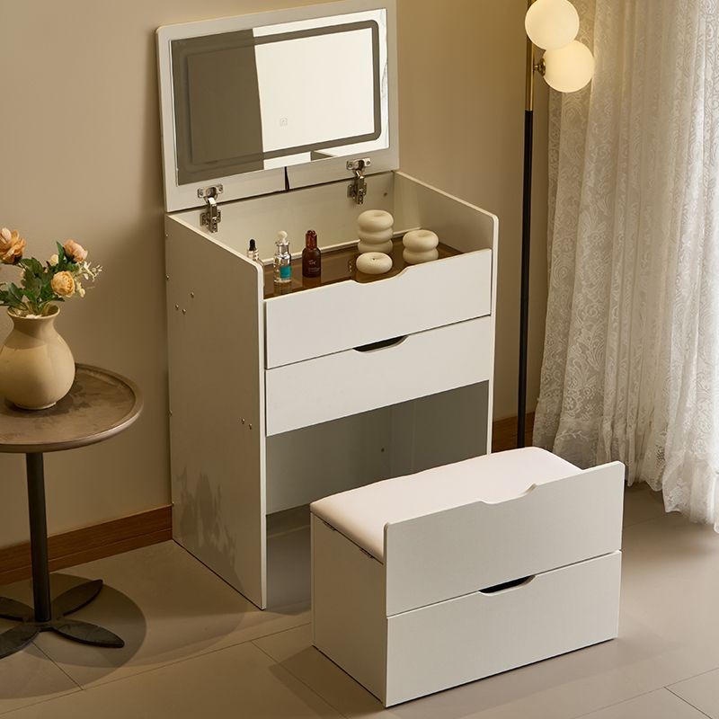 3 – in – 1 Vanity Desk with Mirror And Lights, Small Vanity Desk Set with