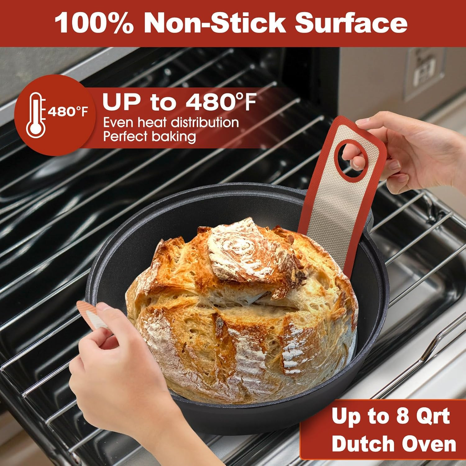 Silicone Bread Sling Oval and Round – Non-Stick & Easy Clean Reusable Oval Si…