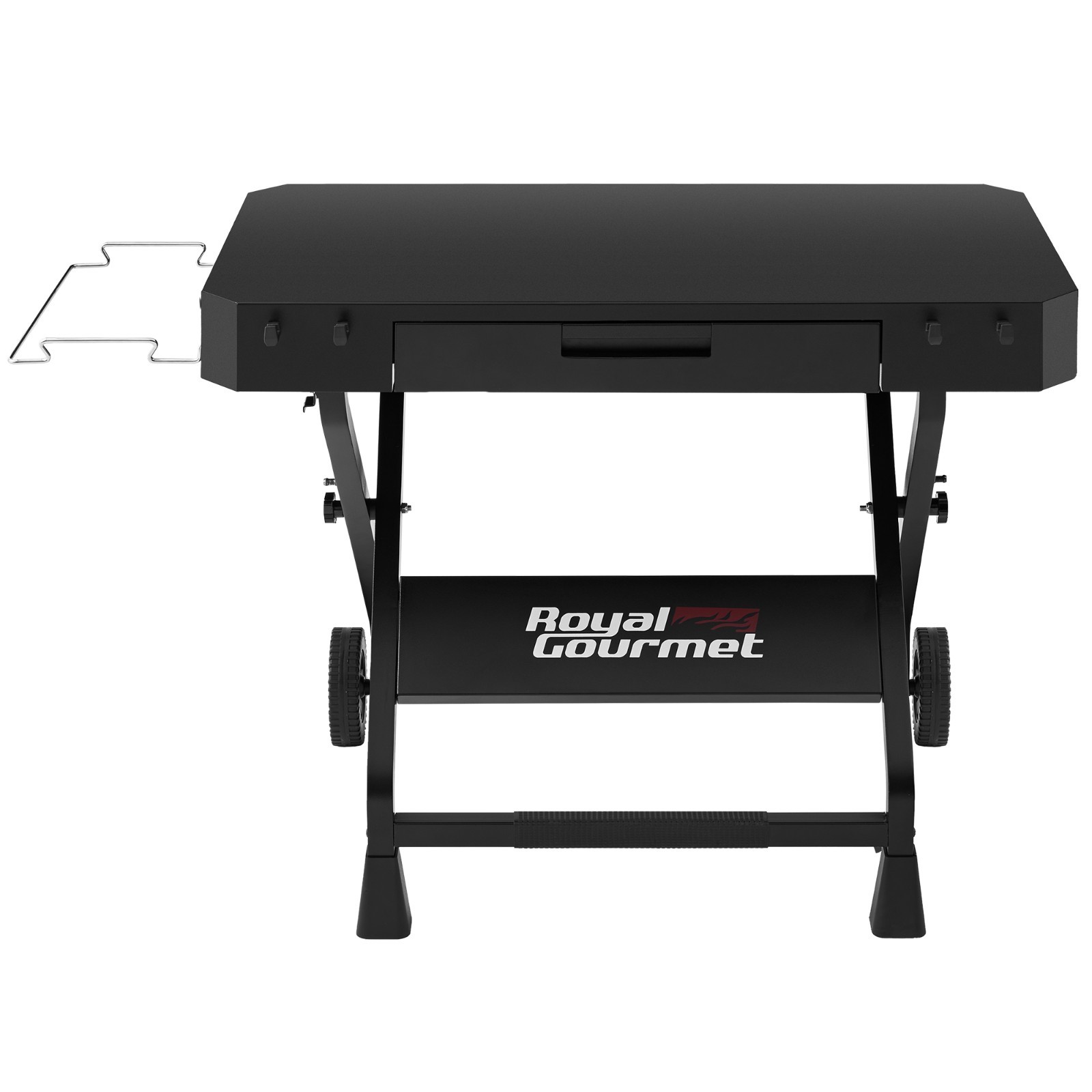 Royal Gourmet Portable Collapsible Grill Stand, Folding Grill Cart Trolley