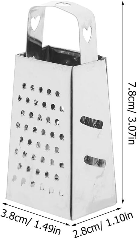 6pcs Mini Cheese Grater Set Stainless Steel 4-Sided Box Grater for Garlic Ginger