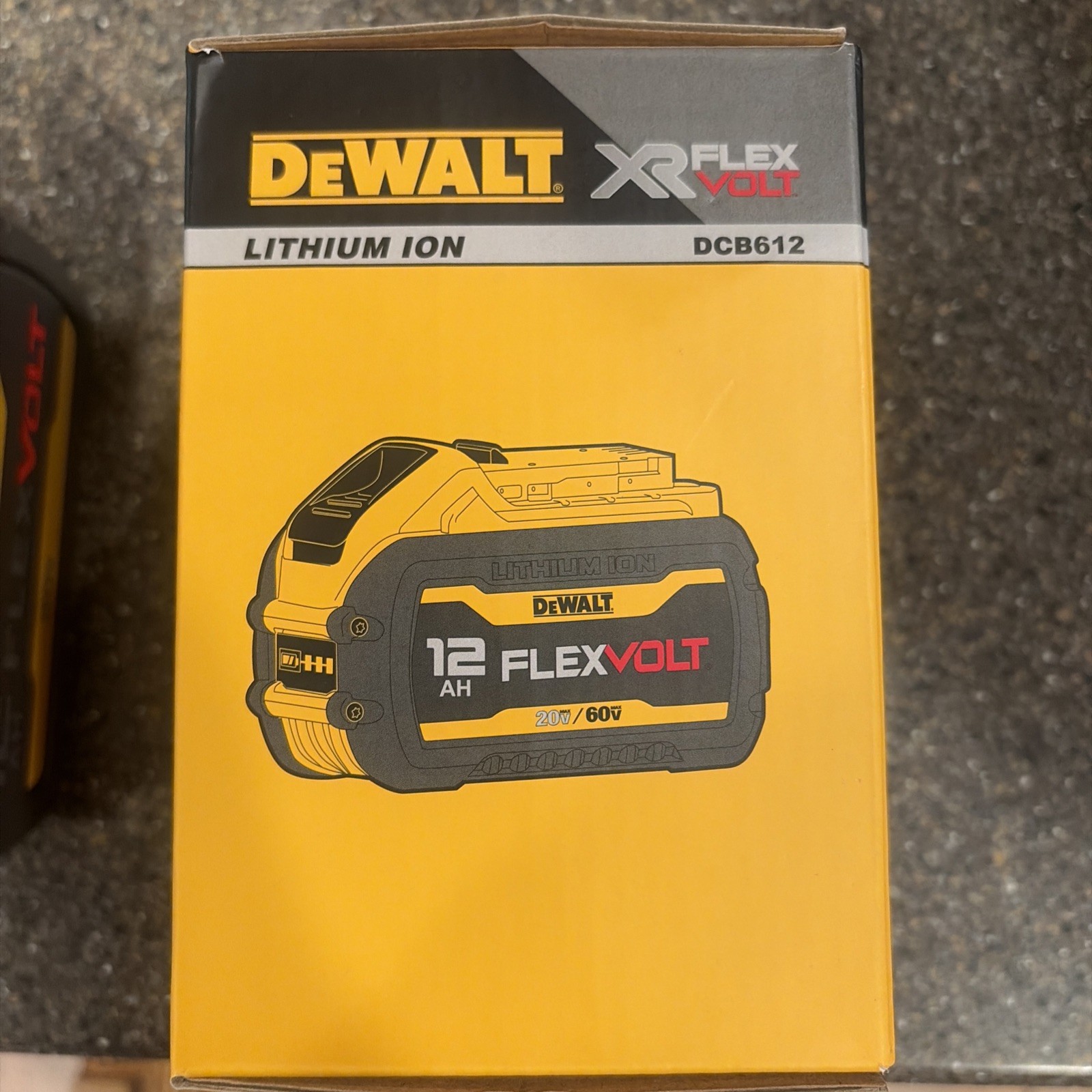 NEW For DEWALT DCB612 20v/60v Max FLEXVOLT 12Ah Li-Ion Battery NEW IN BOX