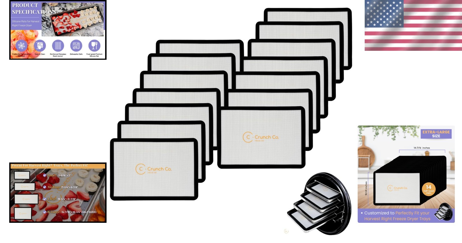 Silicone Freeze Dryer Mats – Easy Clean & Reusable