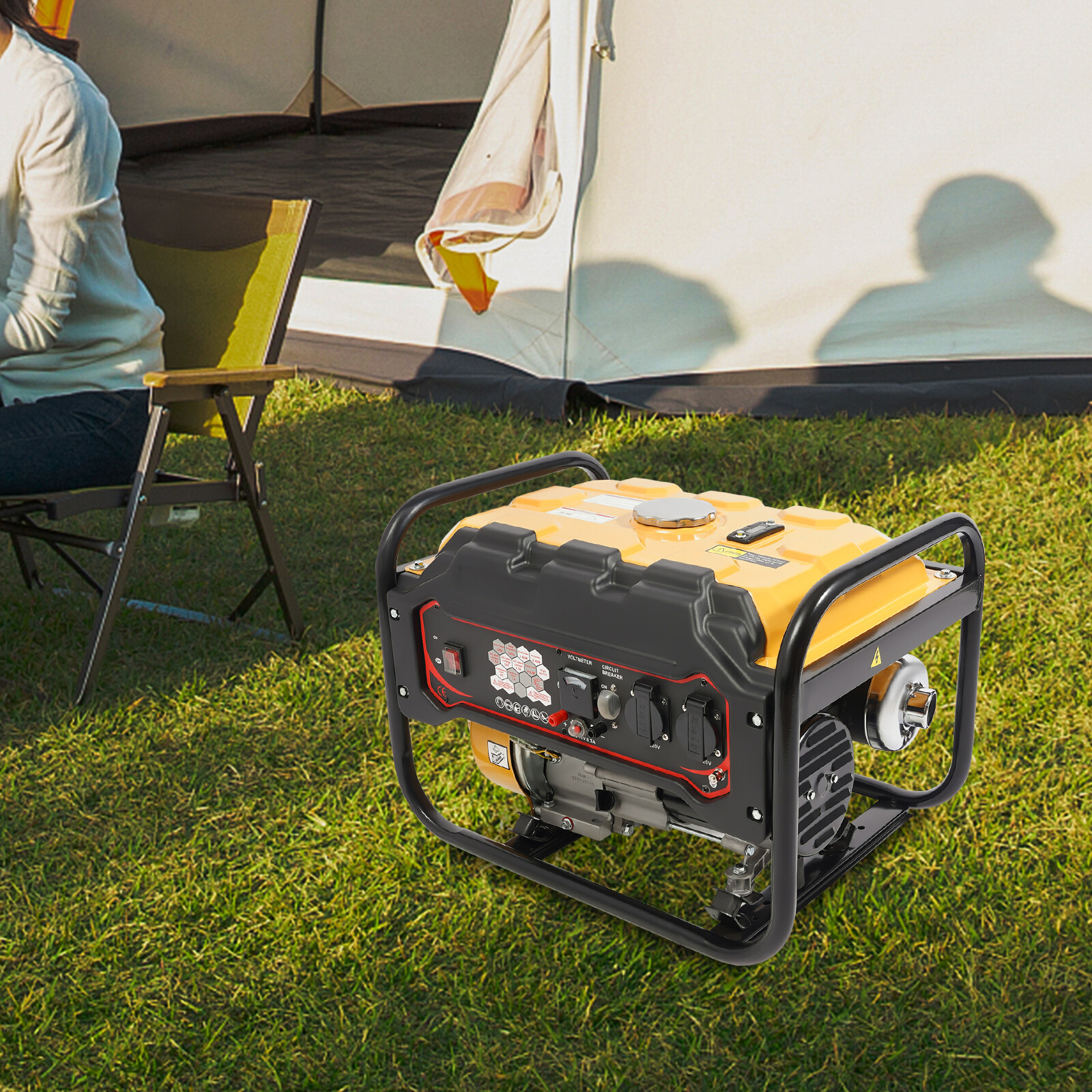 220V 4-Stroke Gasoline Generator Single Cylinder Portable Power Generator 6.5HP