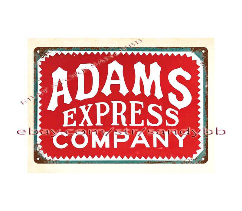 man cave wall decor ADAMS EXPRESS COMPANY metal tin sign