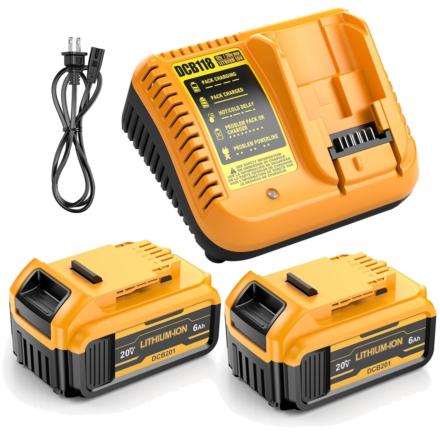 High Capacity 20V Max Lithium-ion Batteries (2 Pack)