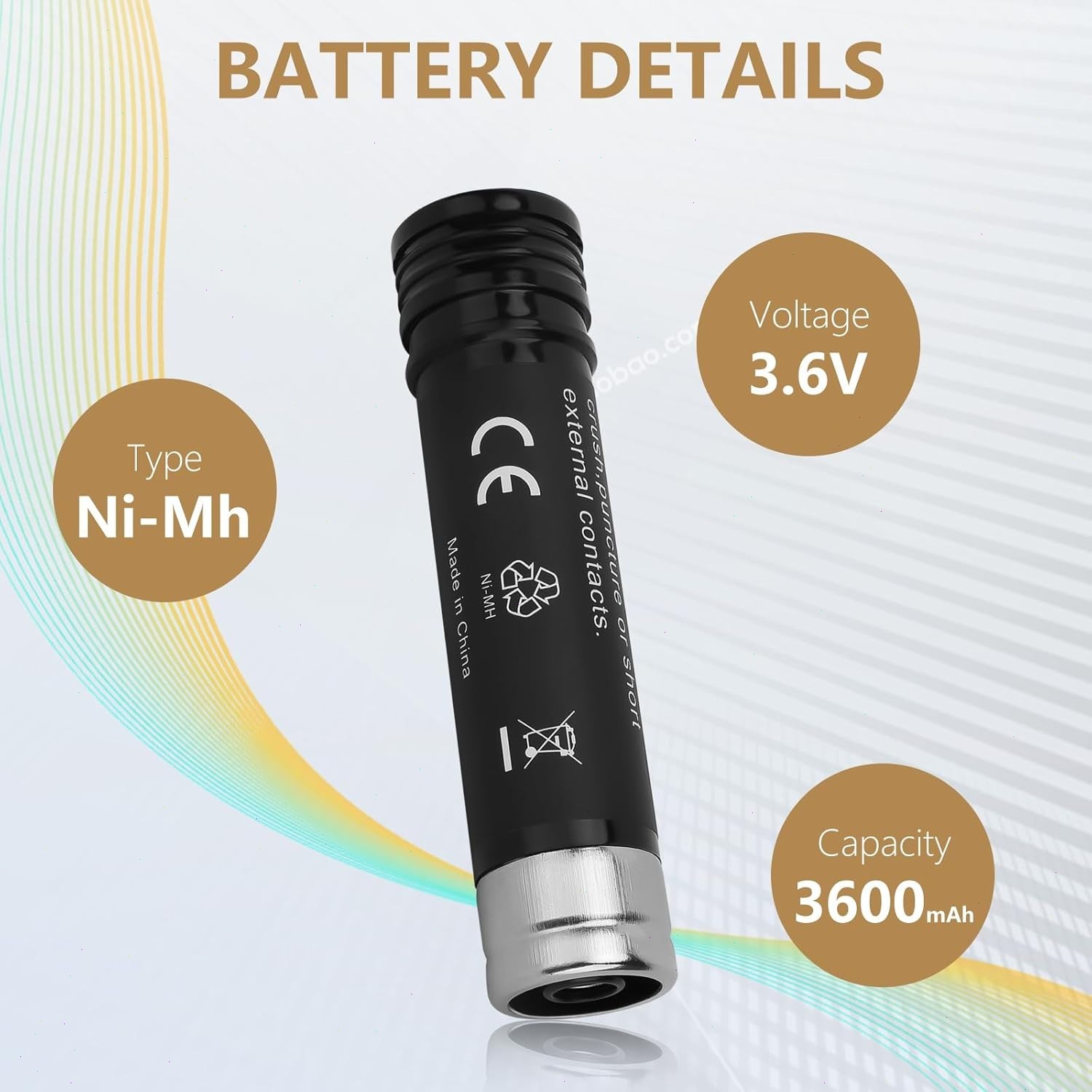 1-4Pack 3.6V 3.6Ah Ni-MH Battery For Black & Decker VP100 S100 VersaPak VP110