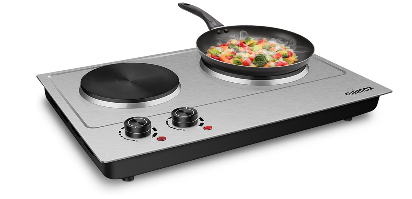 Tabletop Double Burner CUSIMAX 1800W Double Hot Plate – FREESHIPPING