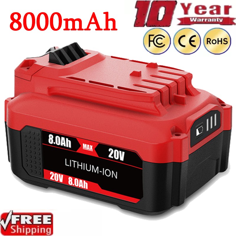 ✅8.0AH NEW FOR CRAFTSMAN V20 20 VOLT MAX LI-ION BATTERY CMCB204 CMCB202 CMCB201