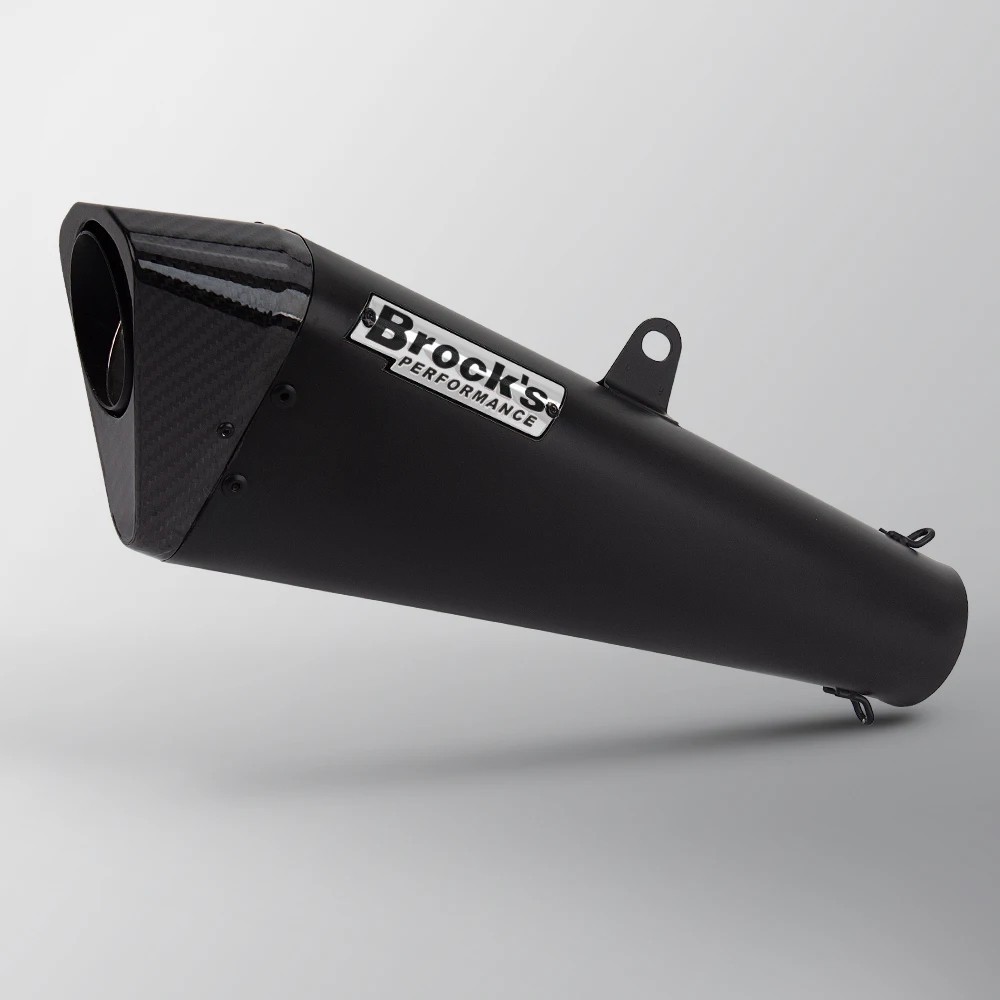 Universal Motorcycle Exhaust System Carbon Tip Muffler Interface for for Brock