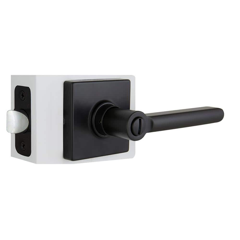 Defiant Tonebridge Matte Black Privacy Door Handle Square Rose 6-Piece