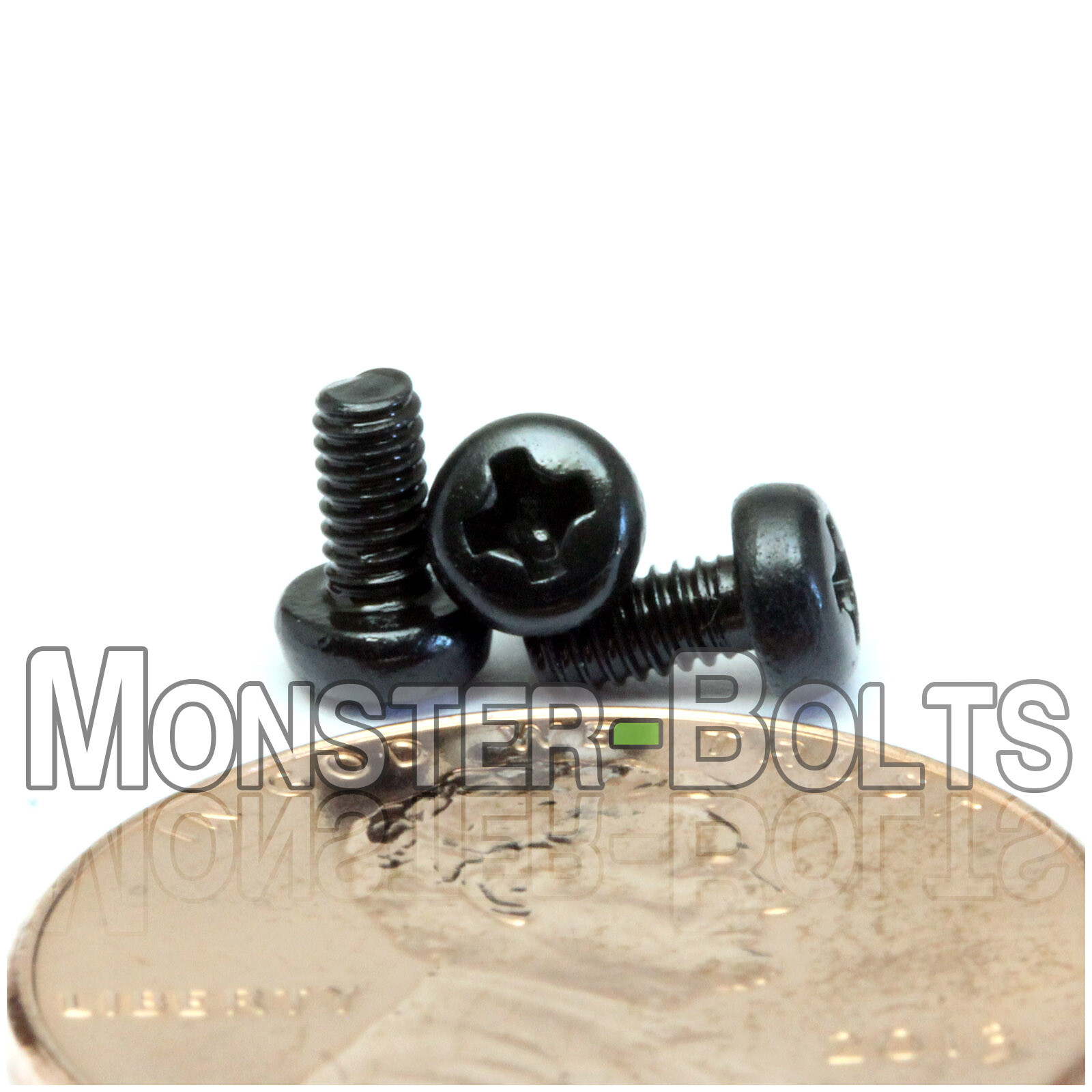 M2 x 4mm Phillips Pan Head Machine Screws, Steel w/ Black Oxide DIN 7985 A