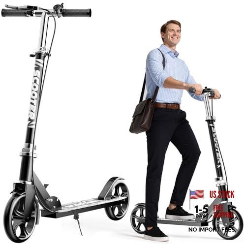 Scooters for Kids 8-12, Teens & Adults – Lightweight, Foldable, 8-Inch Black