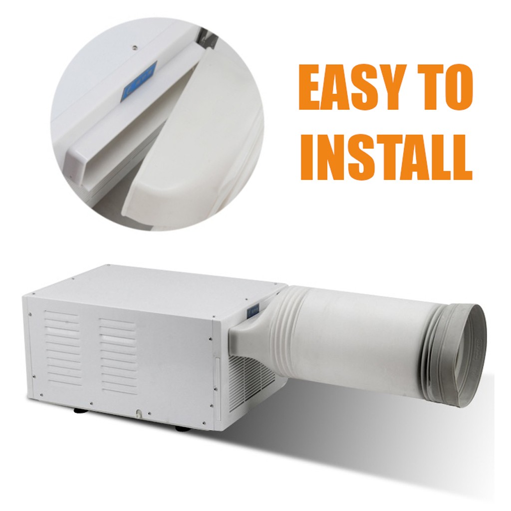 1100W 110V Portable AC Unit Refrigerated Air Conditioner Cold&Heat Timer Remote
