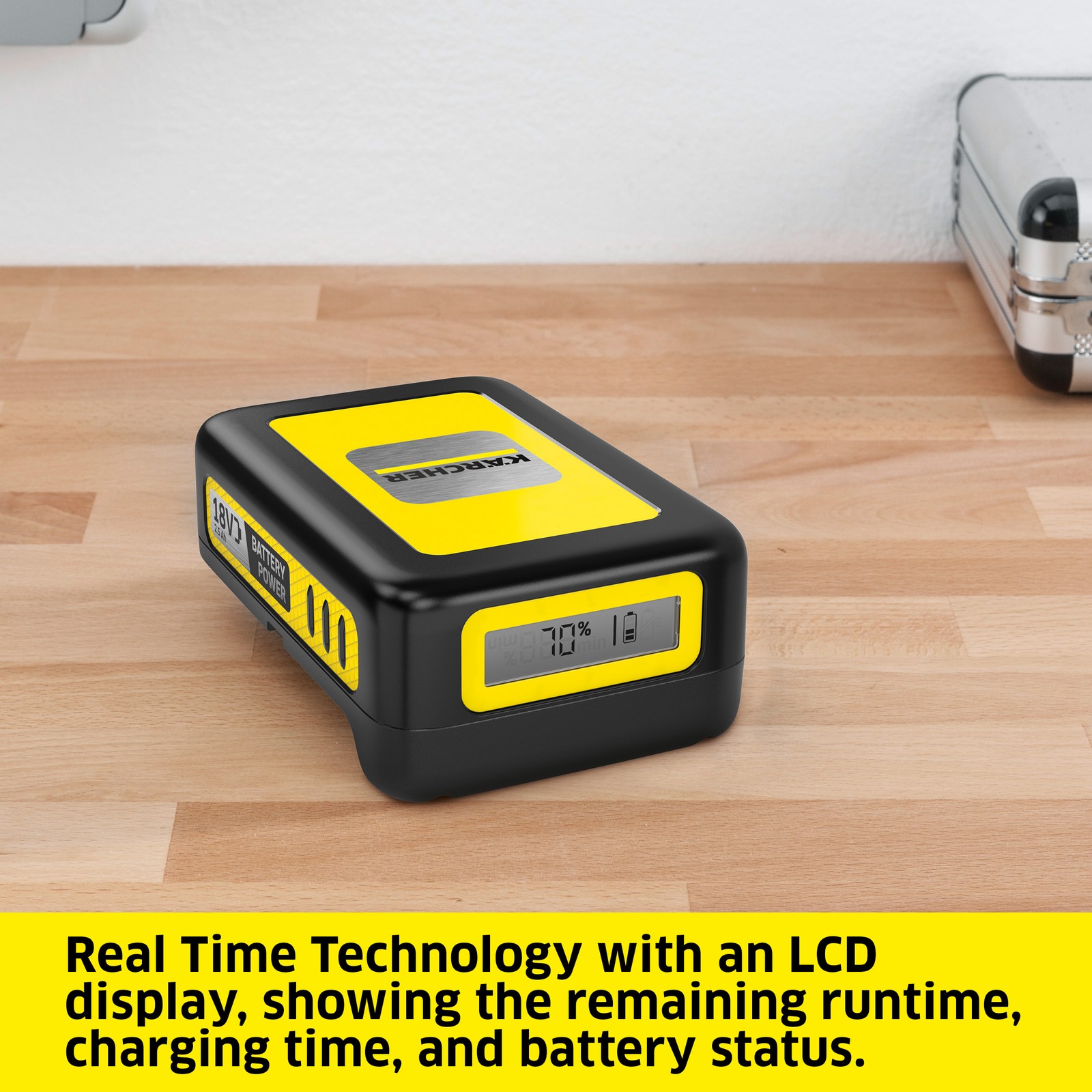 Kärcher Starter Kit, 2.5 Ah Battery/Fast Charger 18V, Real Time LCD Display, NEW