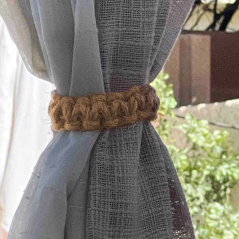 4X Twist Curtain Buckles Jute Braided Curtain Tie Rope Tieback Holder Clips US