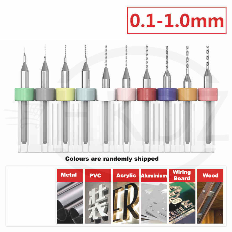 Tungsten Steel Carbide PCB CNC Micro Twist Drill Bits Milling 0.1mm – 3.175mm