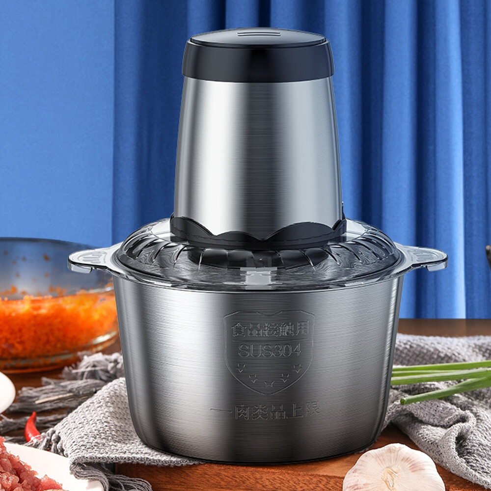 300W Electric Food Chopper Electric Stainless Steel Processor Meat Grinder Mixer