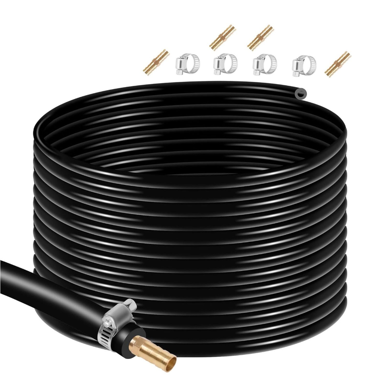 100Ft Weighted Pond Aerator Hose Kit 3/8″ Self Sinking Aeration Hose w/ Diffuser