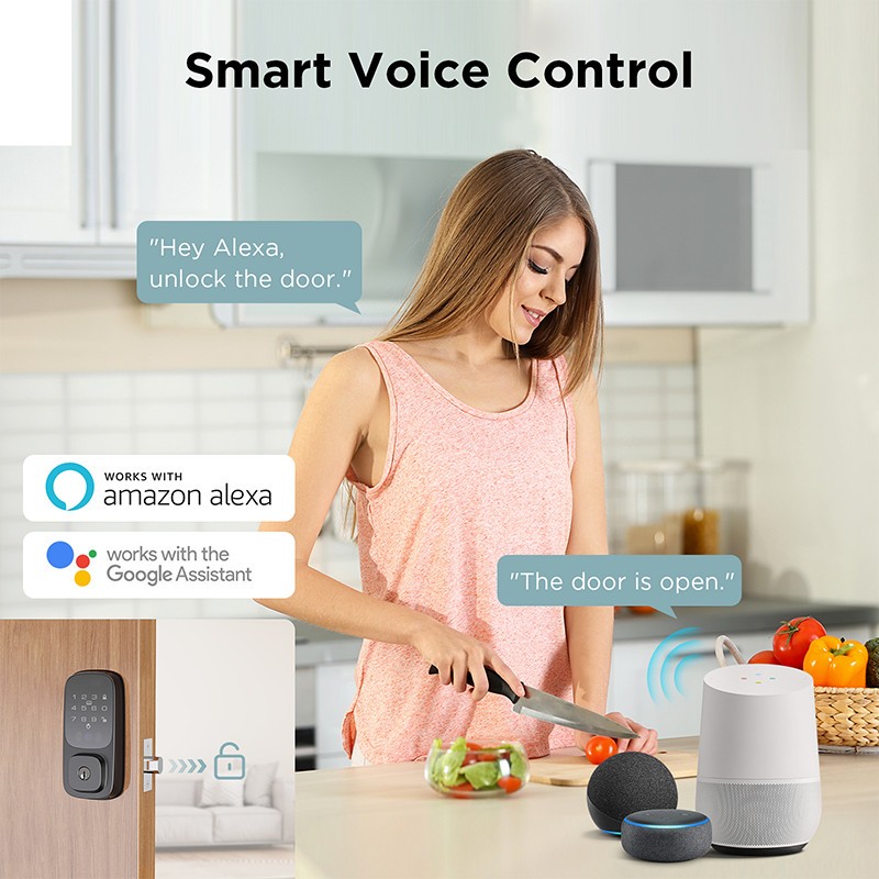 Security Keyless Smart Door Lock WiFi APP Control Plam Vein 6 Ways Unolck