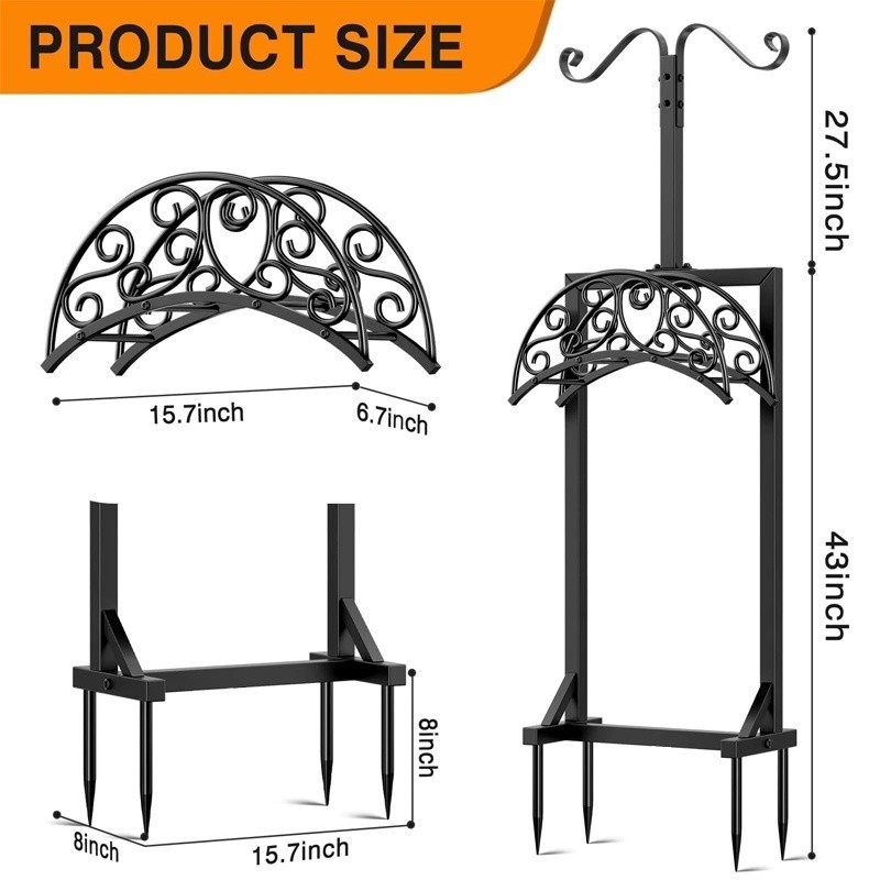 Garden Hose Holder Stake Stand Freestanding Hose Hanger for Yard