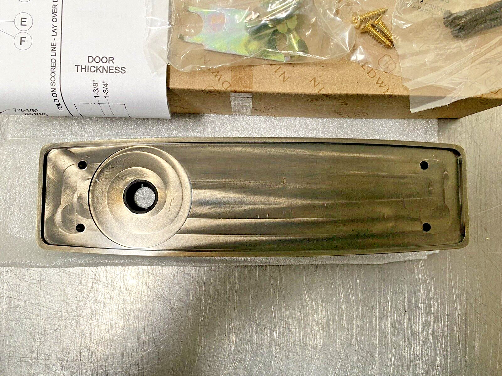 Baldwin ROSE-9.8IN HLF DUMMY 050, R047.050.IDM Single Dummy Rose, Antique Brass