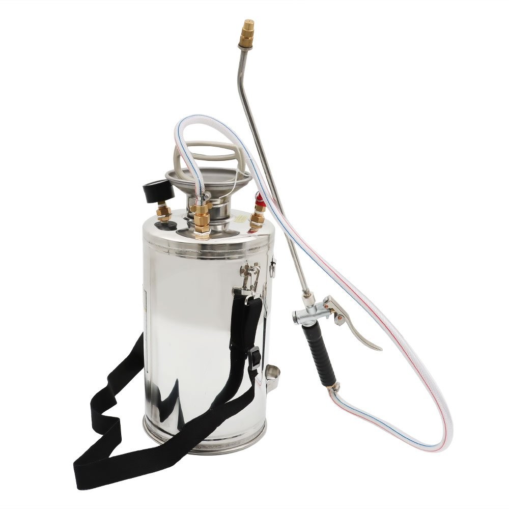 Stainless Steel Sprayer 1/1.5/2/3/3.5 Gal Hand-Pump Sprayer with Reinforced Hose