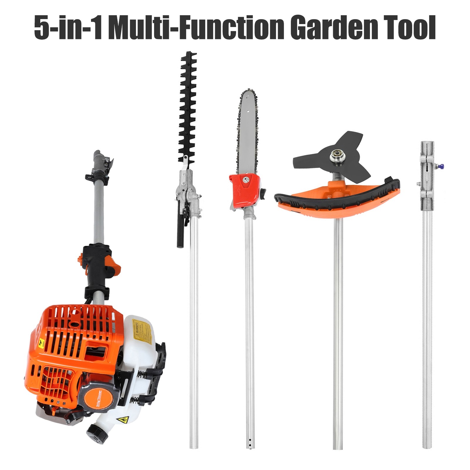 52CC 5 in 1 2-Stroke Grass String Trimmer Brush Cutter Gas Trimmer Weed Eater US