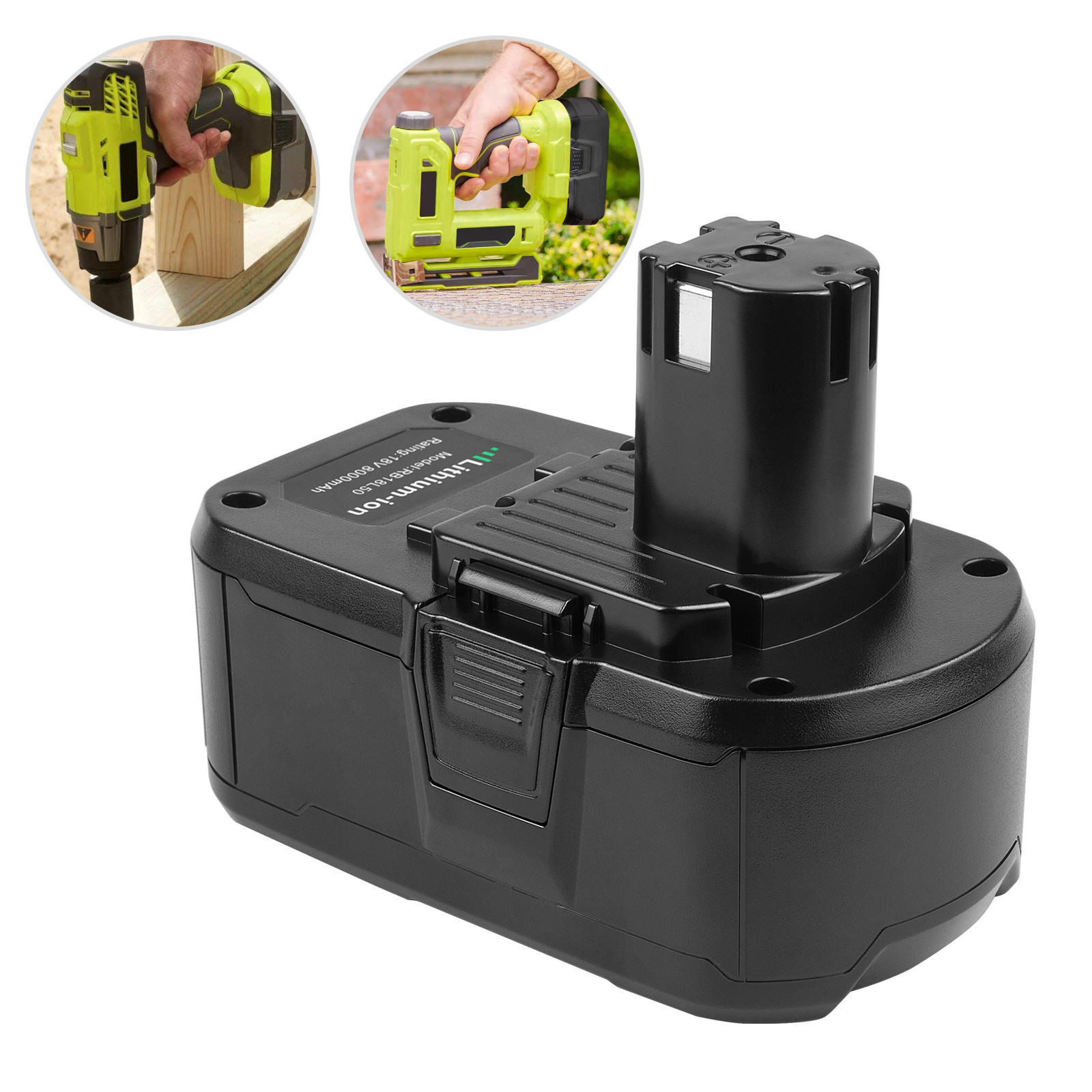 2PCS For RYOBI P108 Battery lithium 18v One Plus High Capacity Battery 8.0Ah USA