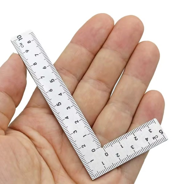 Right Angle Ruler Stainless Steel L Square Ruler Small Measuring Layout Tool