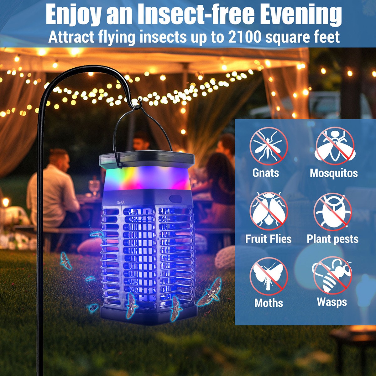 Electric Fly Bug Zapper Mosquito Insect Killer LED Light Trap Pest Control Lamp