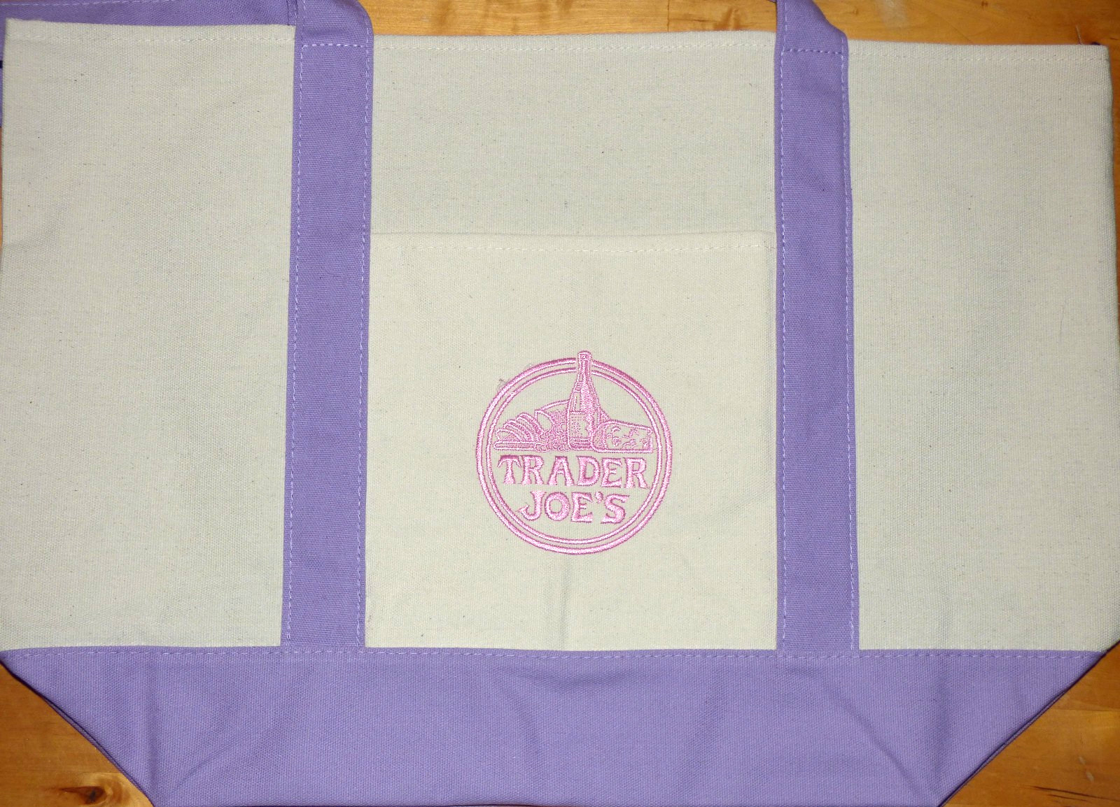 Trader Joe’s – LARGE Canvas Tote Bag – Lavender – Spring 2026 – Limited Edition