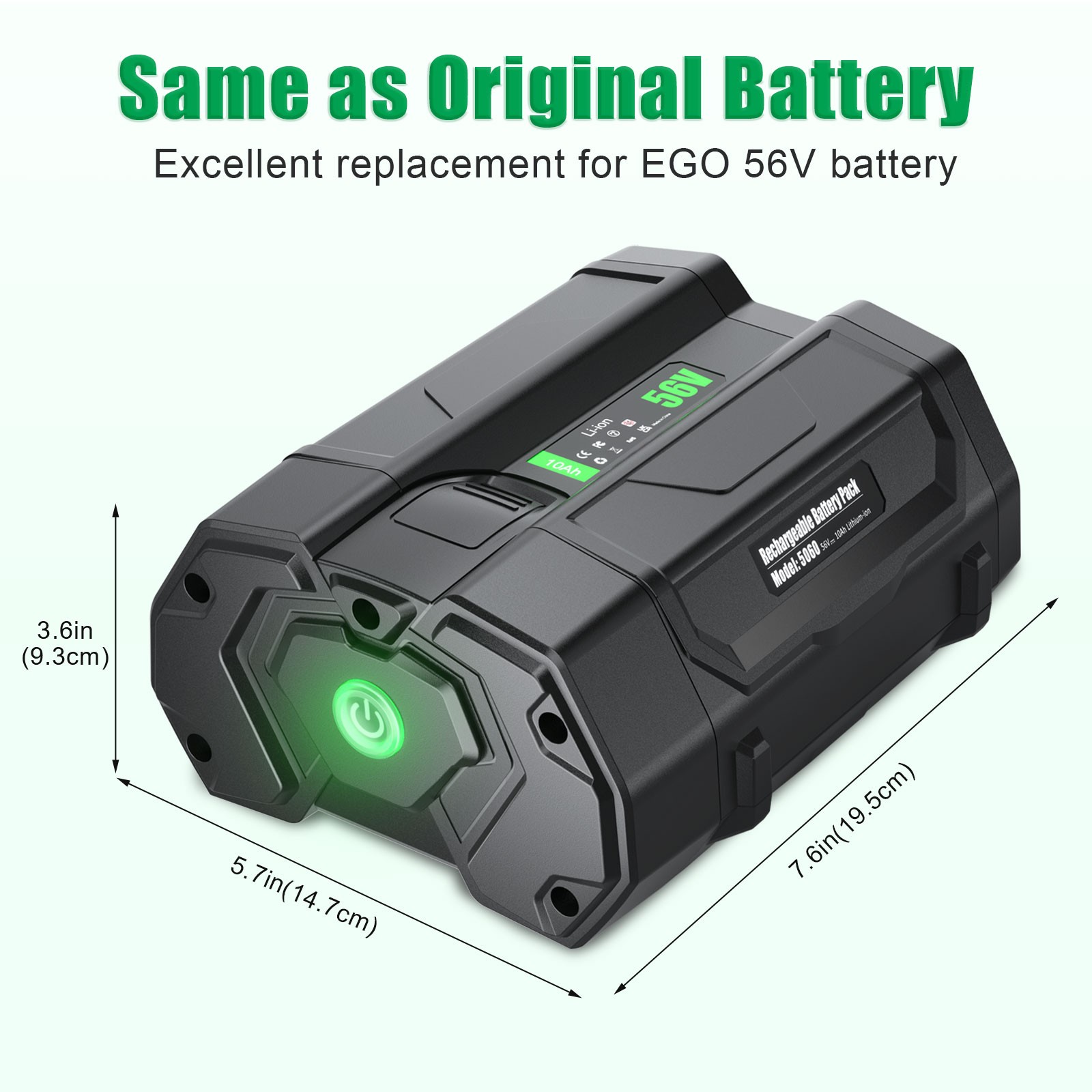 Upgrade ARC For EGO POWER+ BA2800T 56V 6.0 Ah Lithium-ion Battery/Fuel Gauge NEW