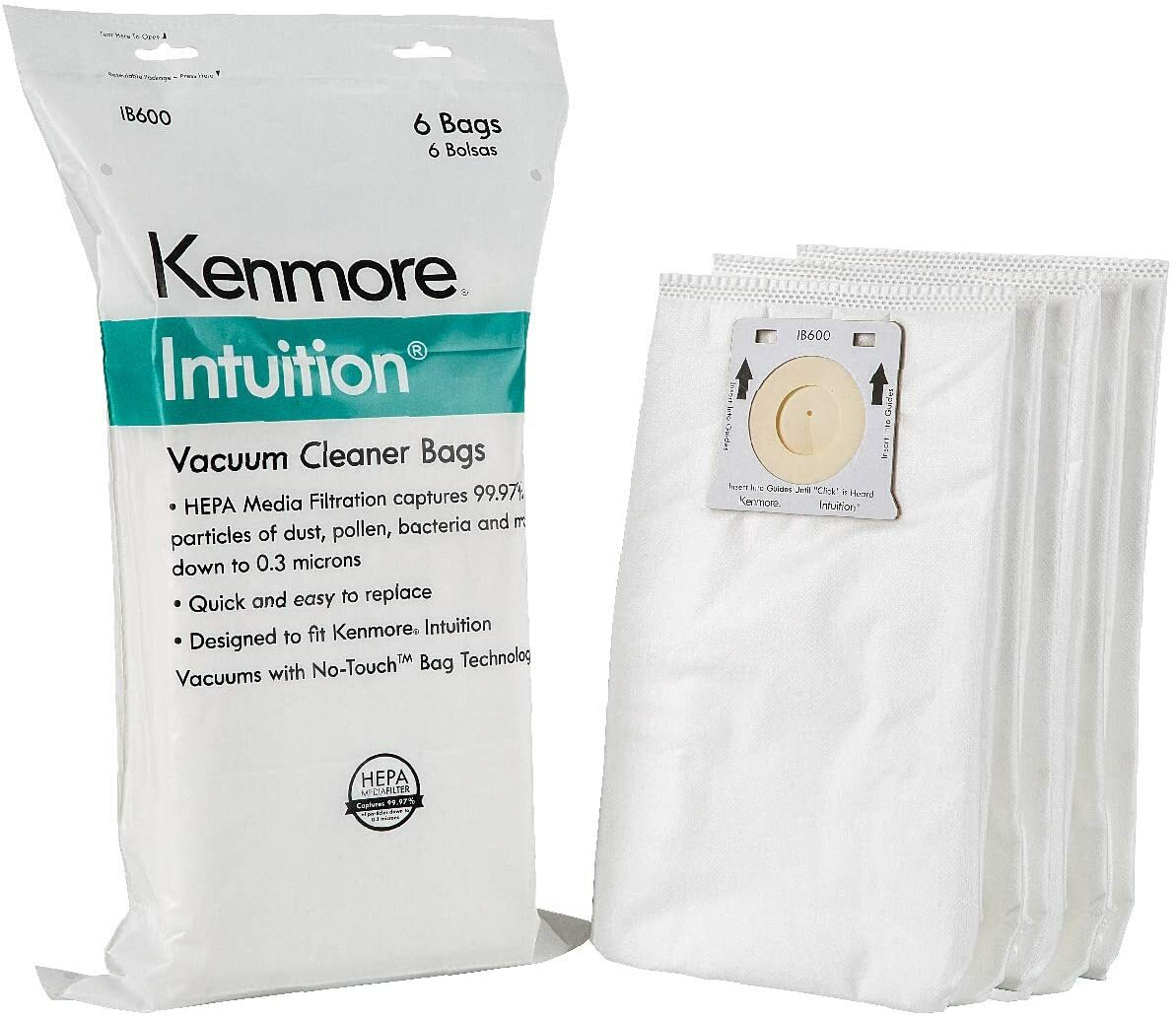 Kenmore Intuition BU4022 Upright vacuum HEPA filter bags IB600 Type–6 bags