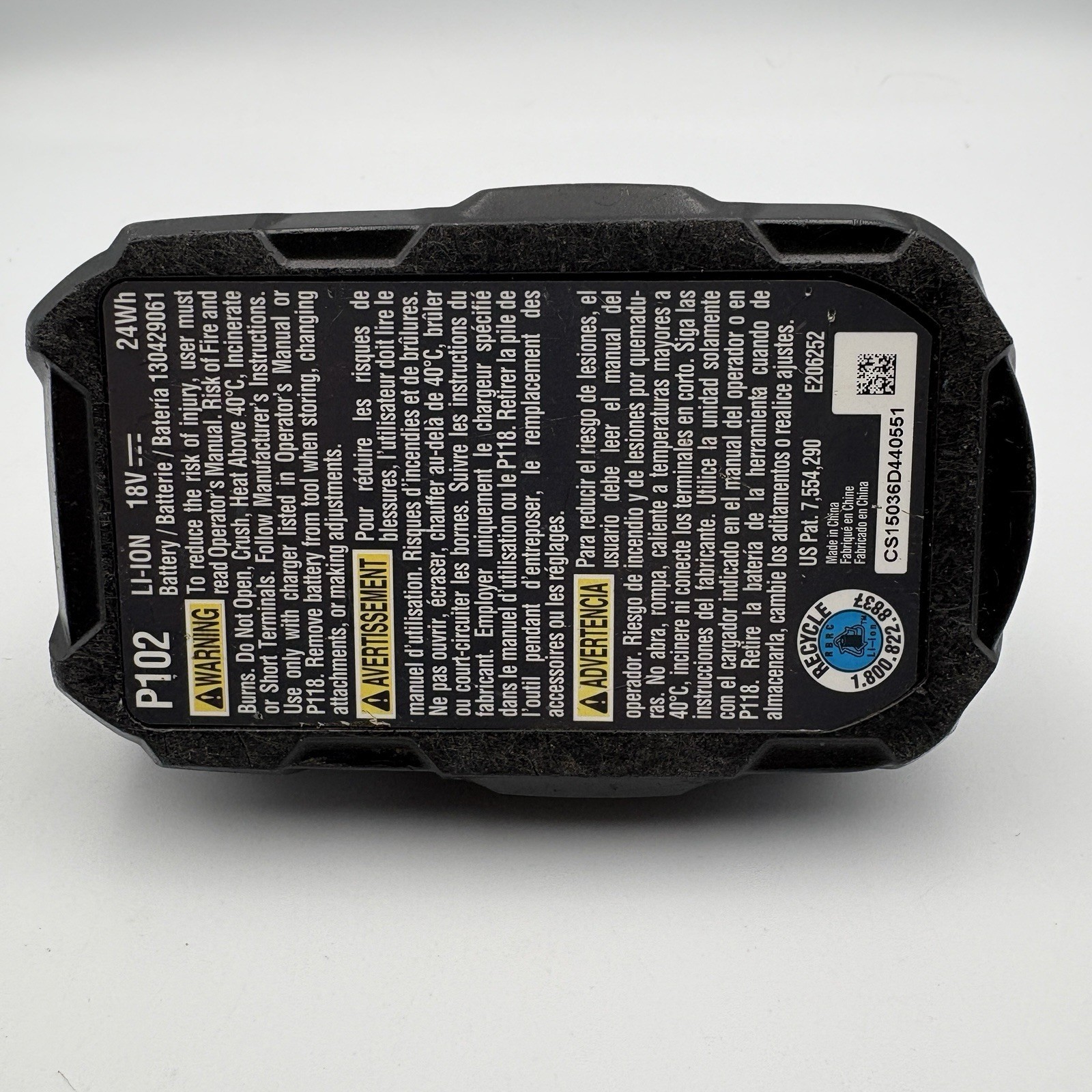 Ryobi P102 18V Lithium-Ion Power Tool Battery