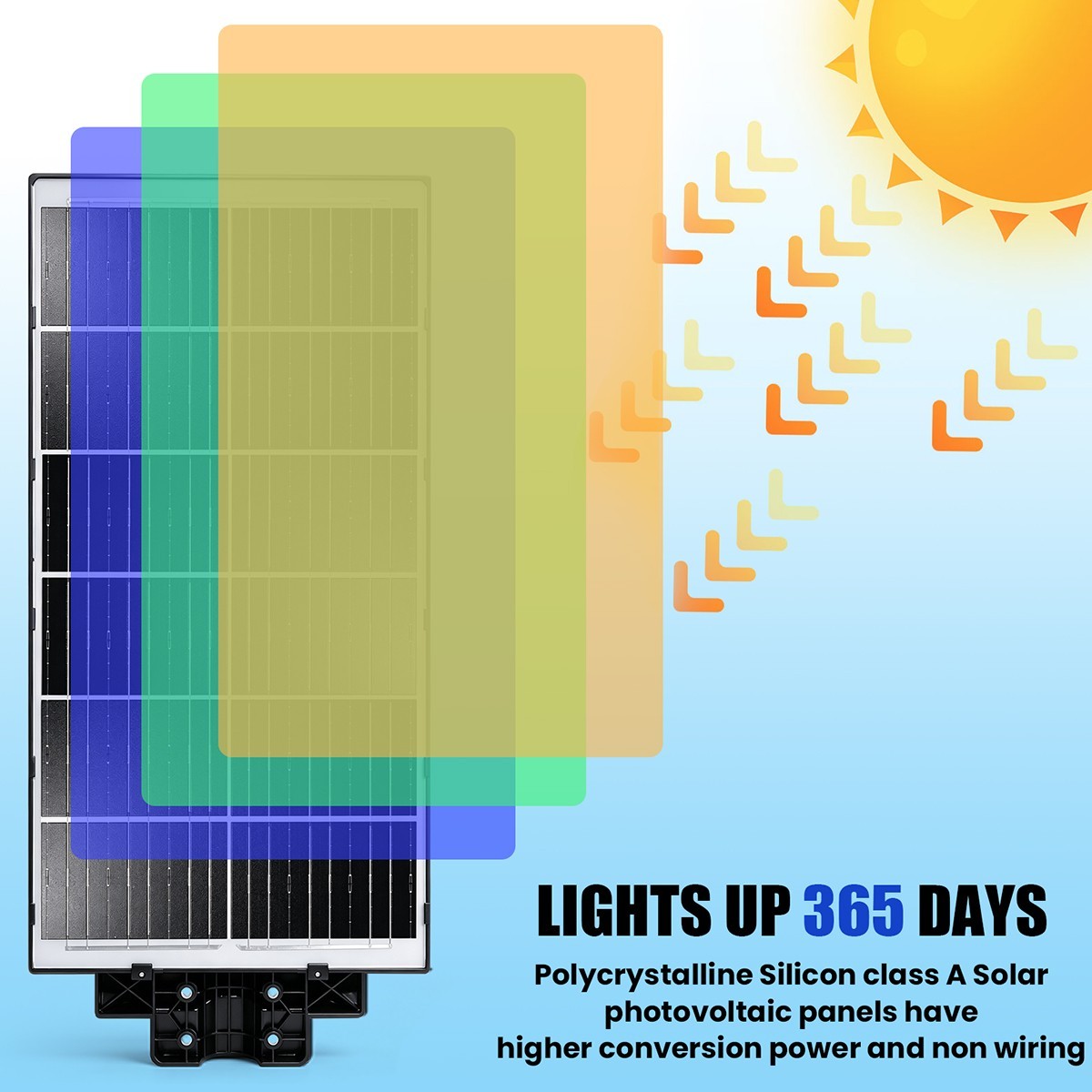 11000W Commercial Super Large Solar Street Lights Outdoor Dusk to Dawn Aluminium