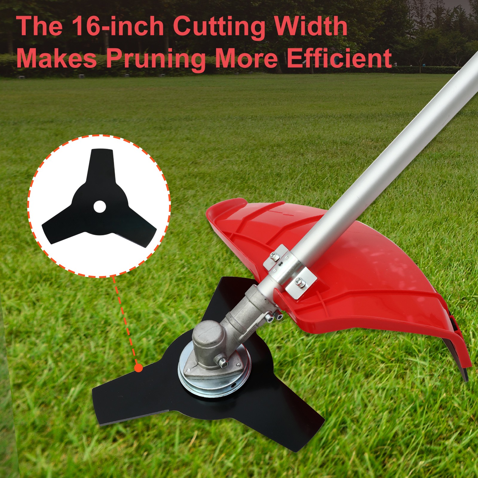 31cc 2-In-1 Gas String Trimmer Lawn Mower 4Cycle Brush Cutter Weed Eater Wacker
