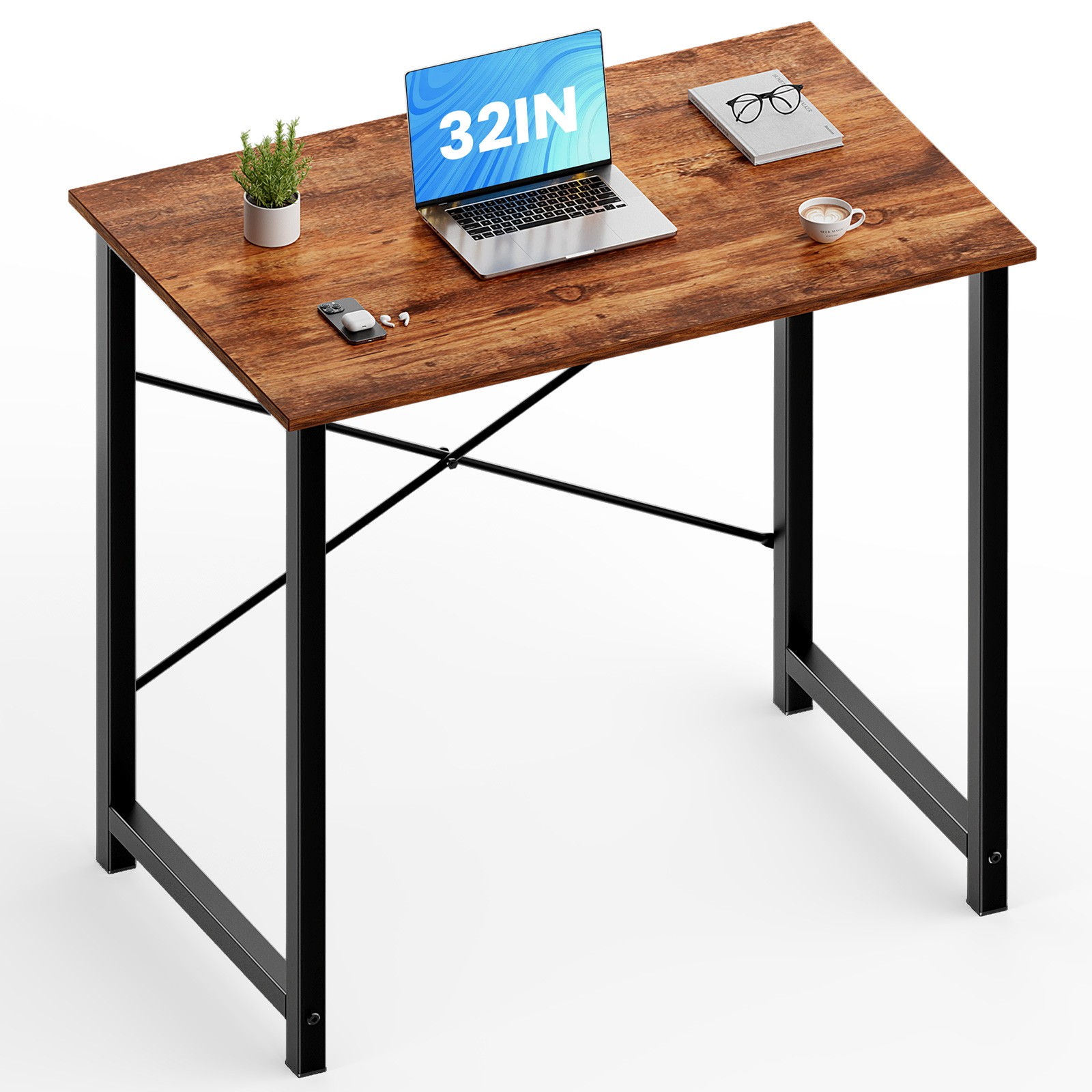 40/47/55/63 inch Wood Computer Desk Home Office Study Desk with Storage and Hook
