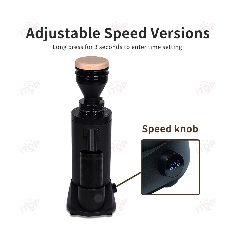Electric Coffee Grinder ITOP40 plus Updated Conical or Flat Burr Stepless Speed