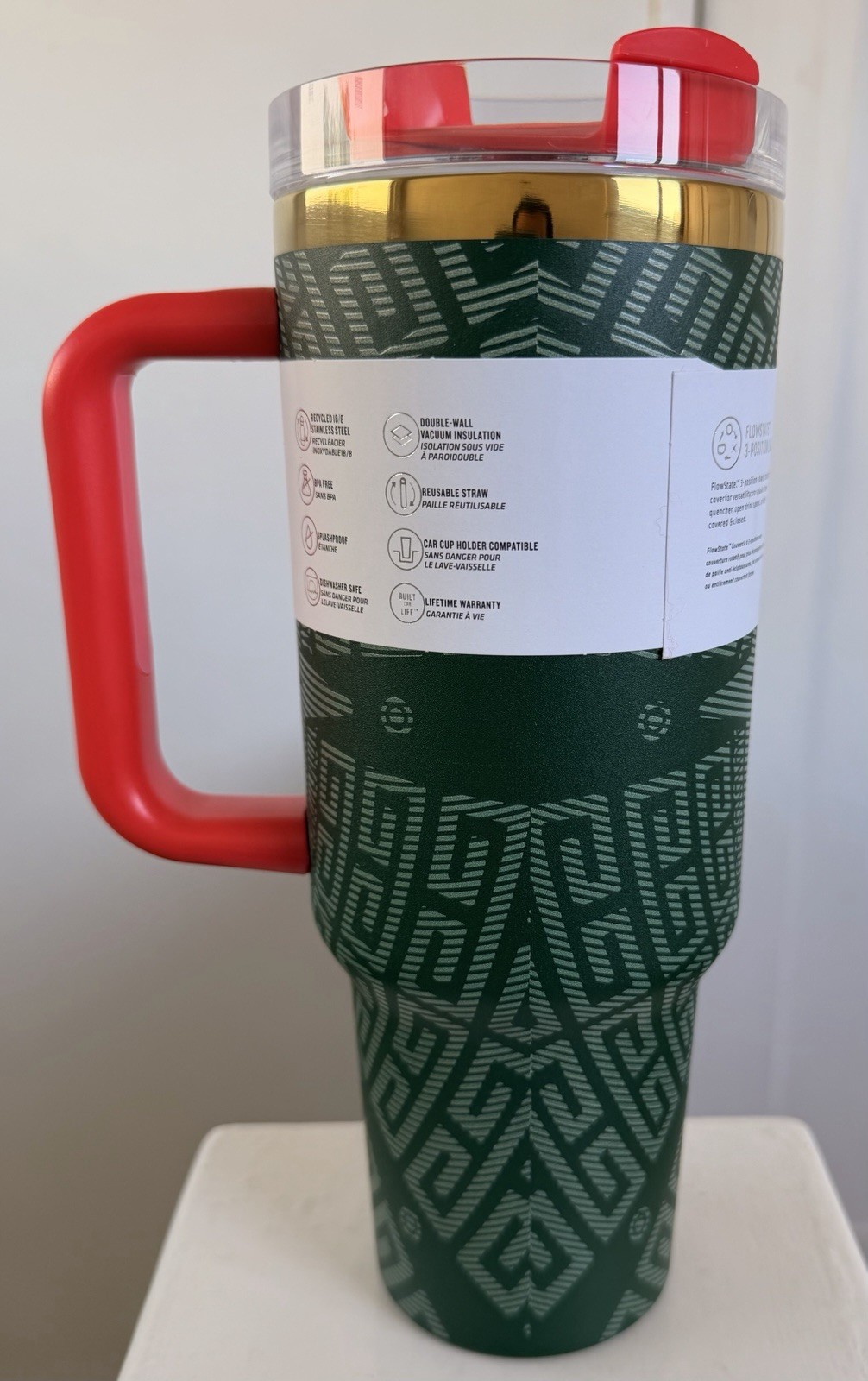 Stanley Quencher 40oz Tumbler with red handle 2026 Mexico