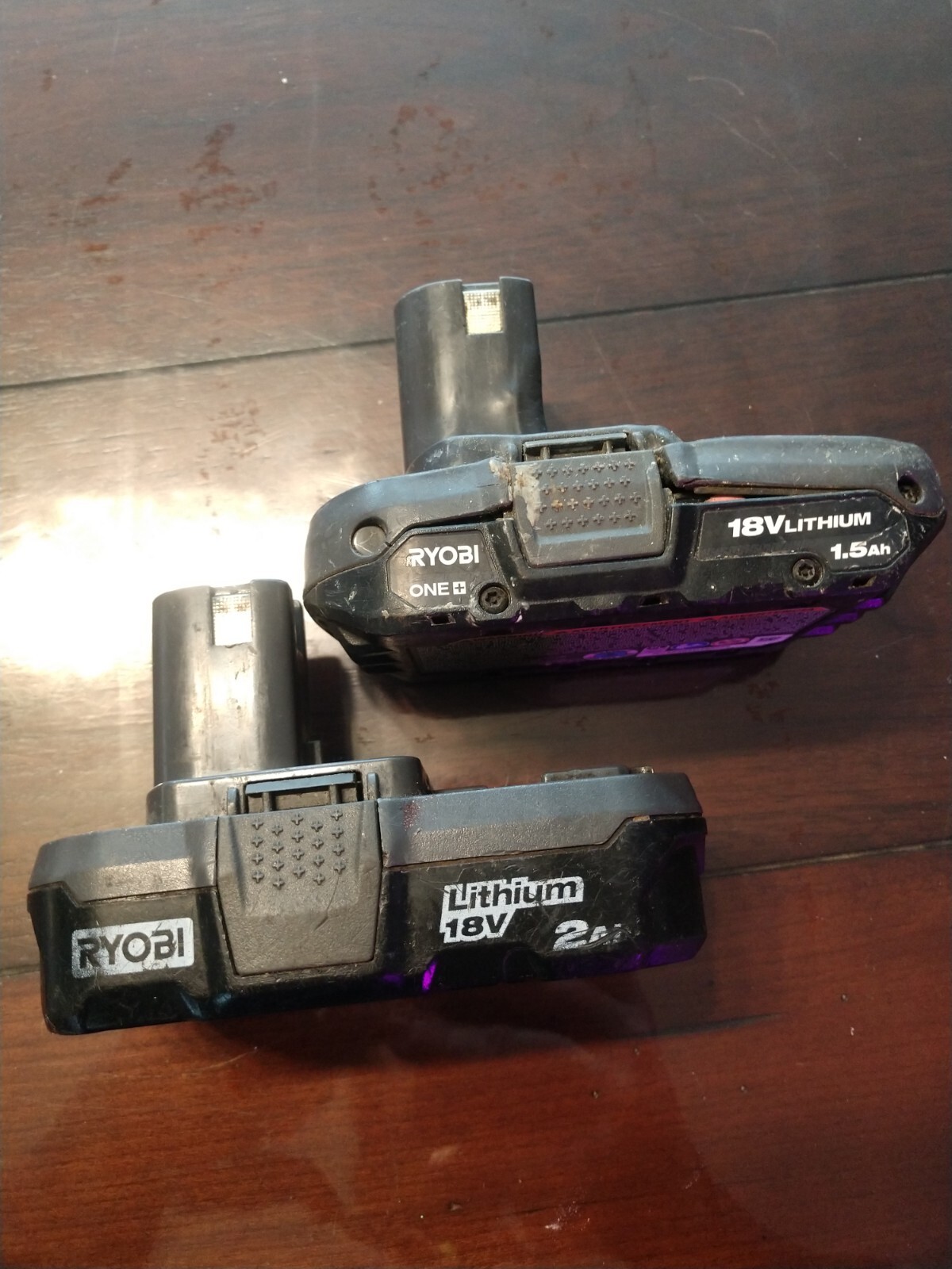 Ryobi One+ 18V Lithium Ion Battery 2.0 & 1.5 Ah FOR PARTS ONLY P190 PBP002