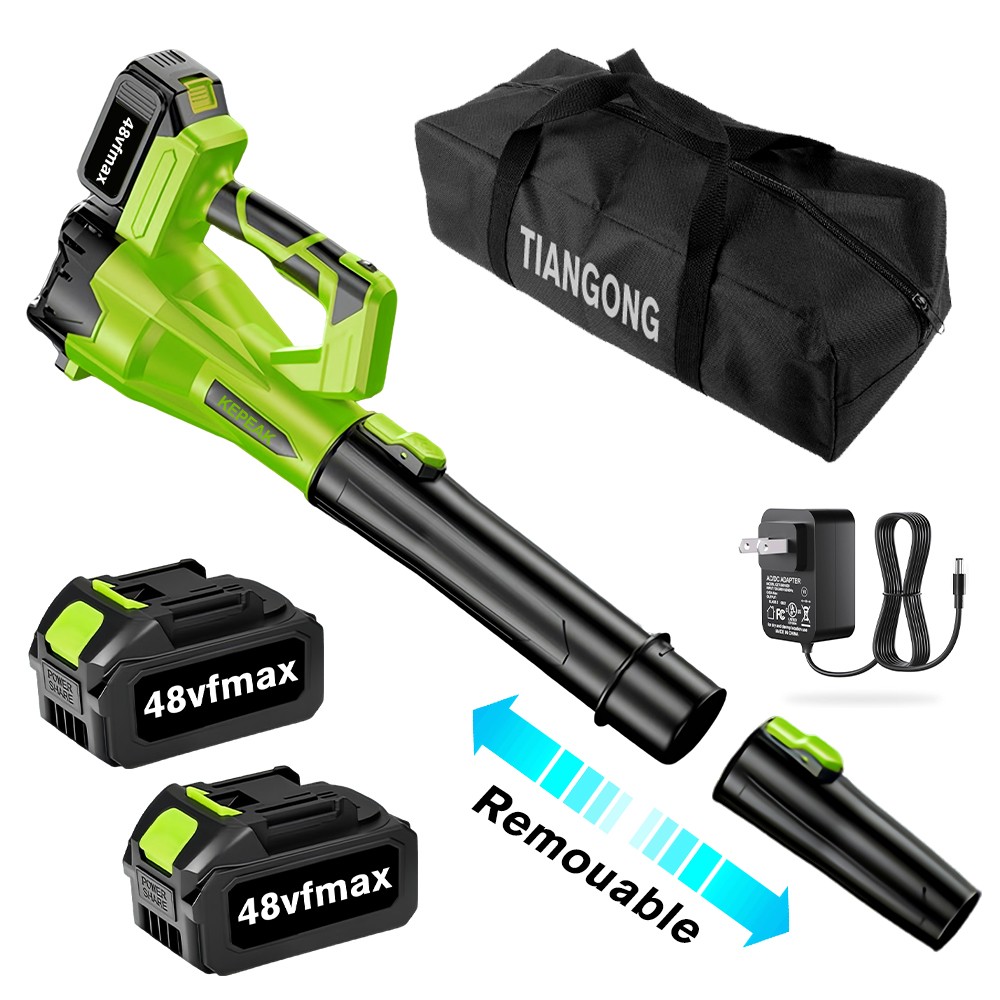 440W Cordless Leaf Blower 6 Speed Electric Handheld Leaf Blower With 2 Batteries
