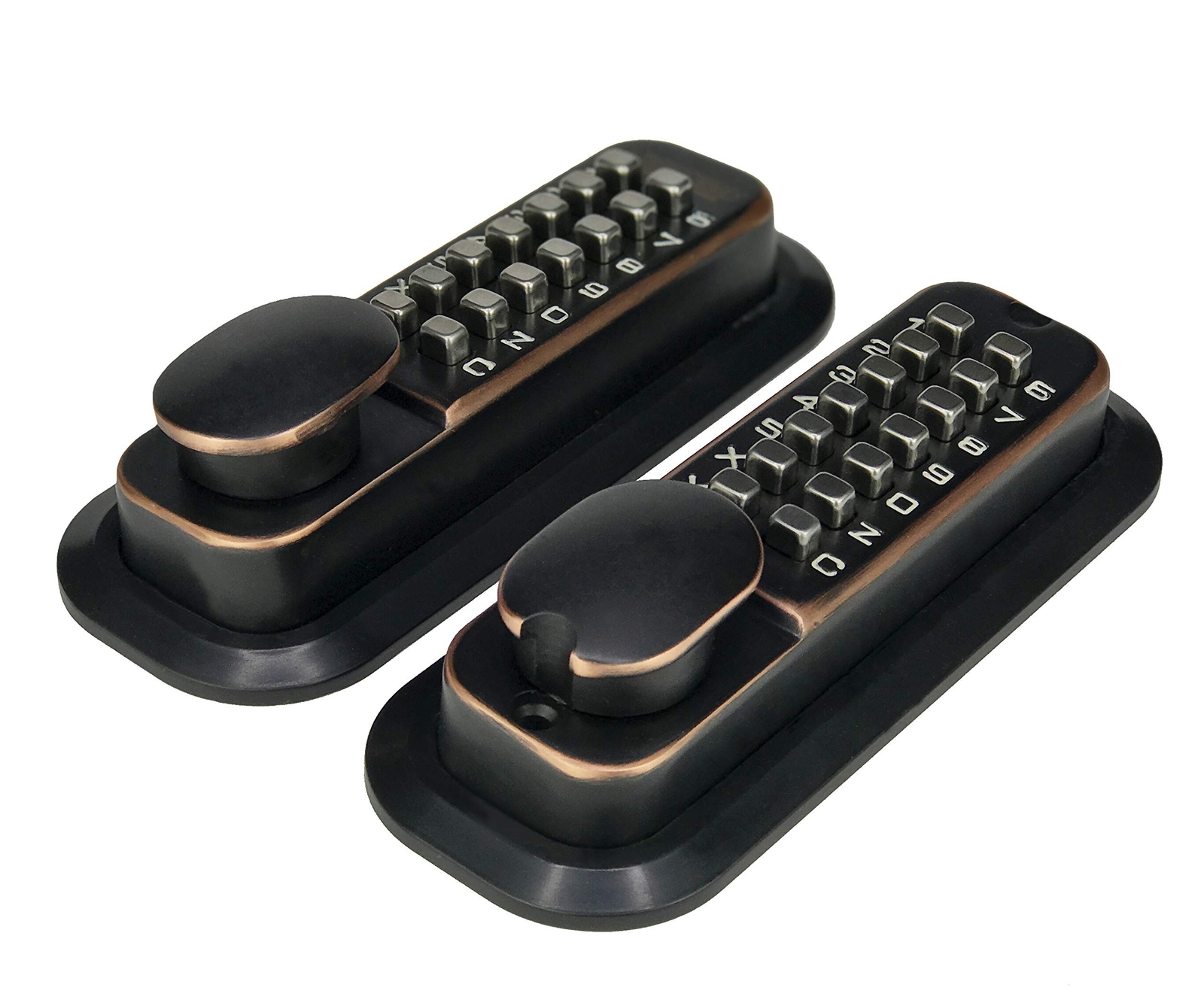 Mechanical Keyless Combination Latch Door Lock with Double Keypads Oil Rubbed