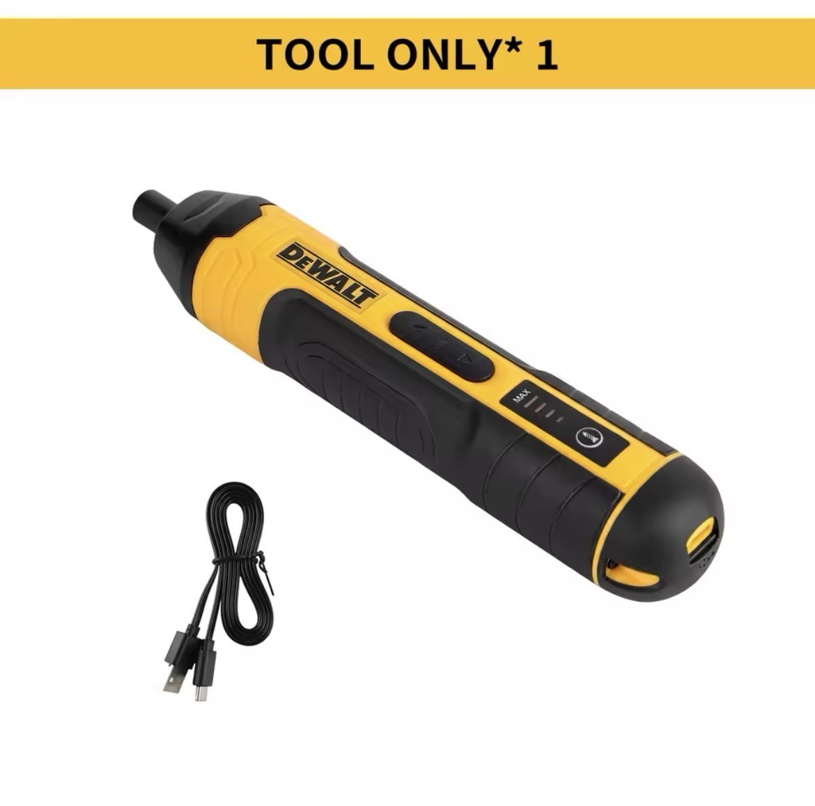 New DEWALT Cordless Electric Screwdriver 1300mAh USB Rechargeable