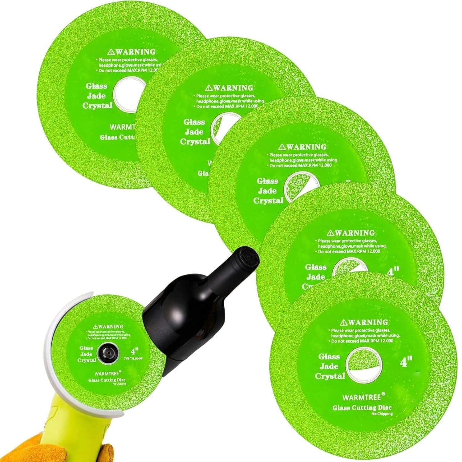 For Angle Grinder, 4″ Ceramic Tile Cutter Blade, Ultra- 5 Pcs Glass Cutting Disc