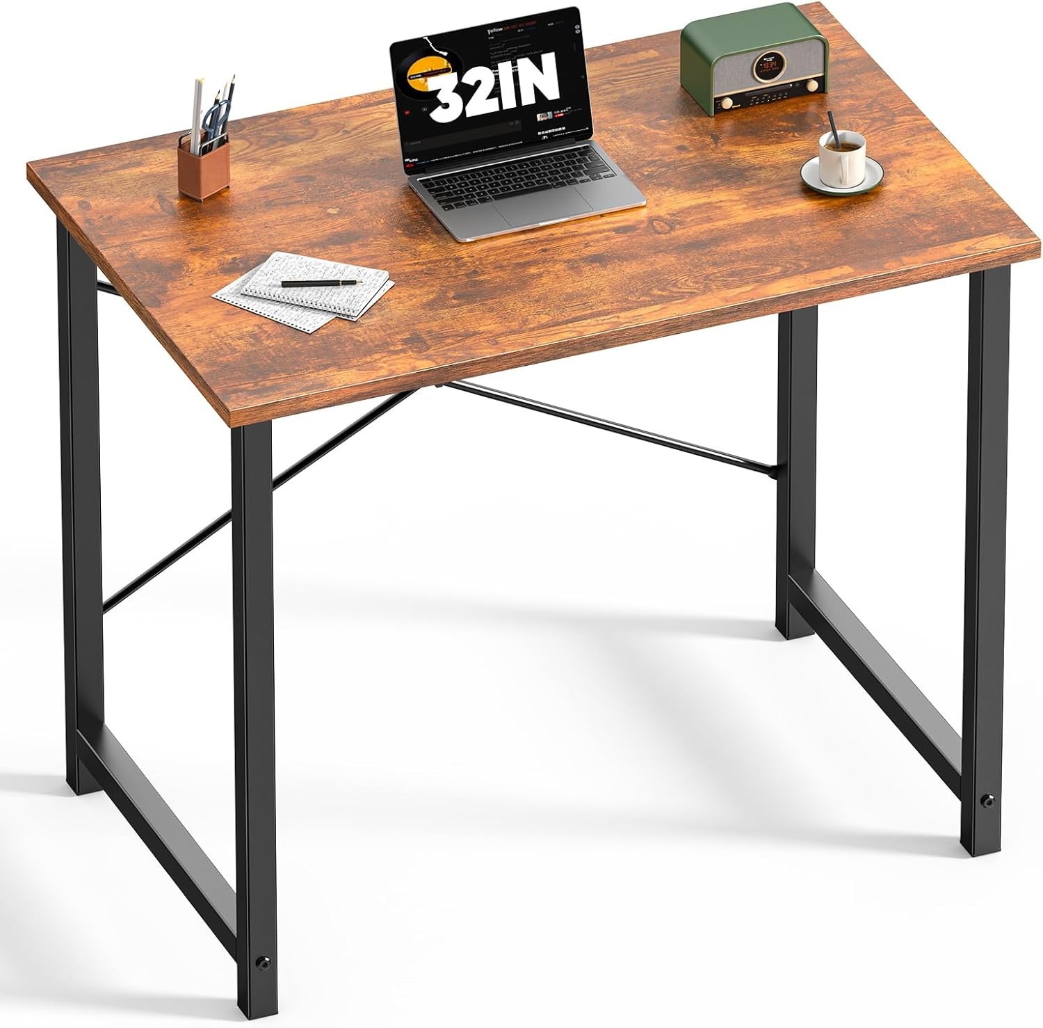 31-63″ Modern Office Computer Desk Writing Work Study Table with Storage Bag