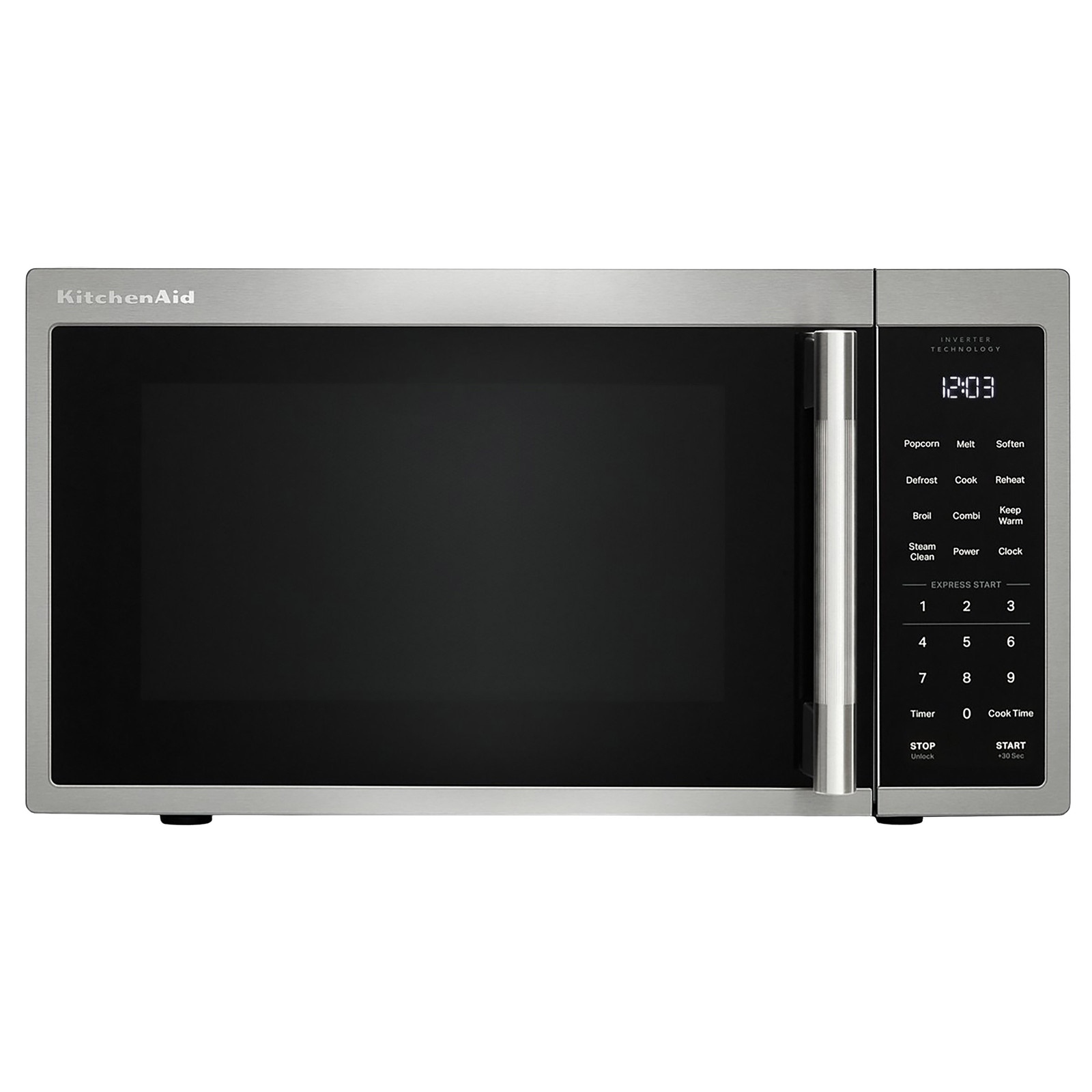 KitchenAid 1.2 cu ft Countertop Microwave Inverter Technology Stainless, NEW