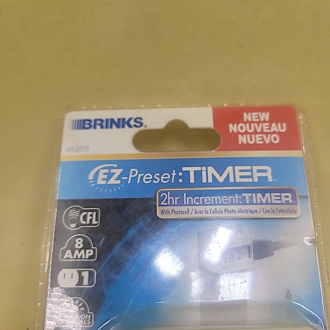 Brinks Ez Preset Timer 2hr Increment 8 AMP With Photocell Night Activated