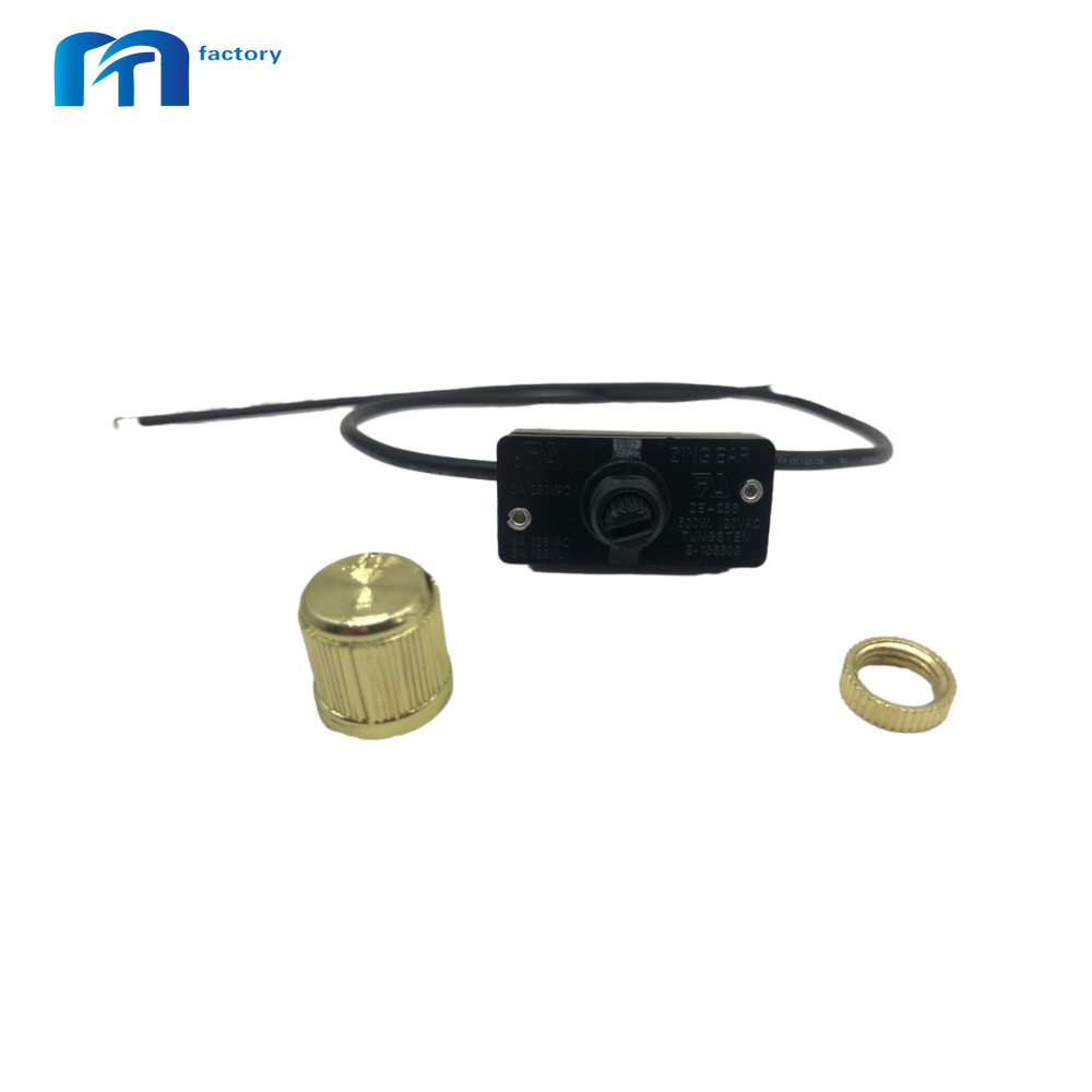 NEW 500W 1-2-3 Gear ZE-256 Rotary Dimmer Light Lamp Switch Brass 500W