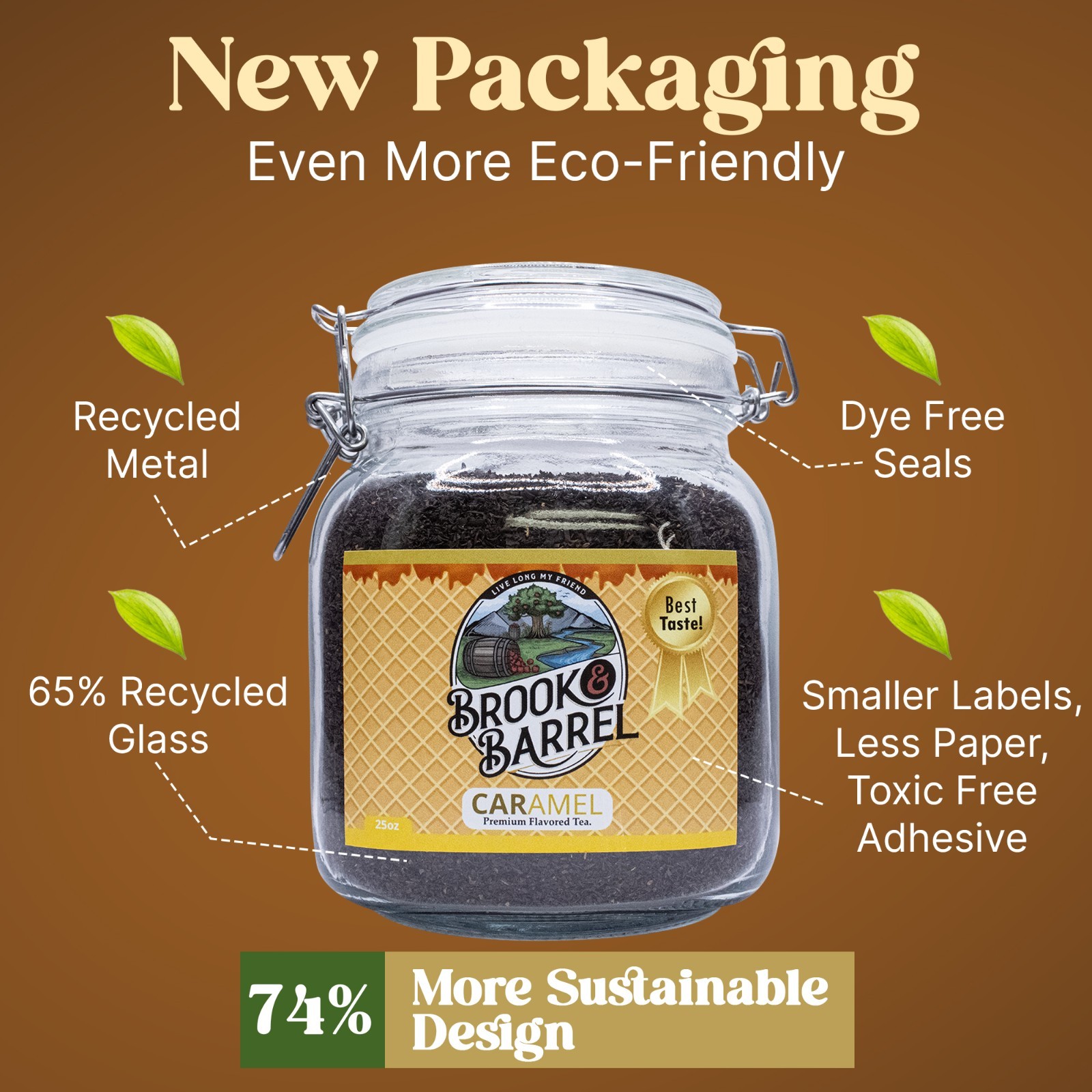Brook & Barrel Organic Caramel Black Tea 1.6 lbs Premium Limited Edition Loose