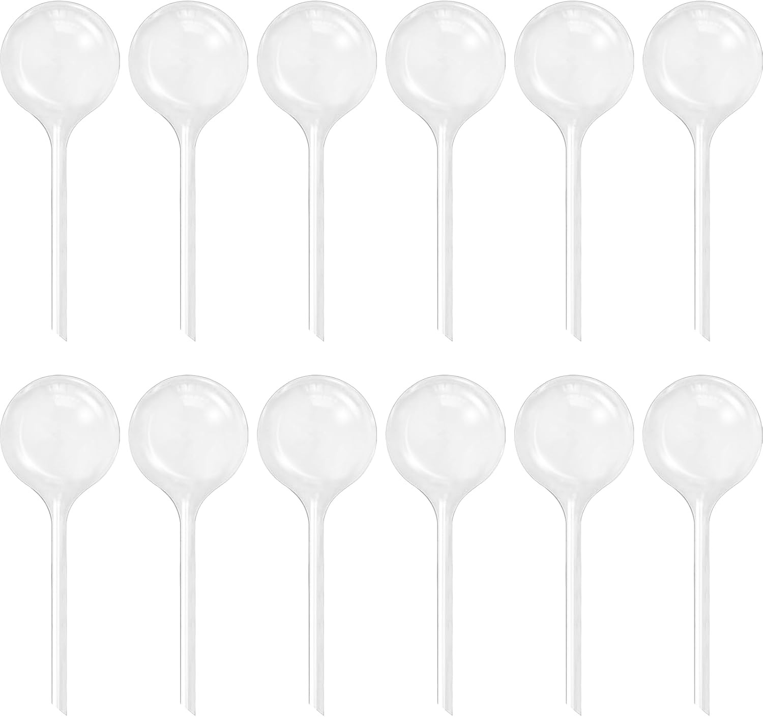 12 PCS Large Plastic Self-Watering Bulbs,Clear Watering Globes,Plant Watering Gl
